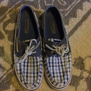 Sperry blue and white 8